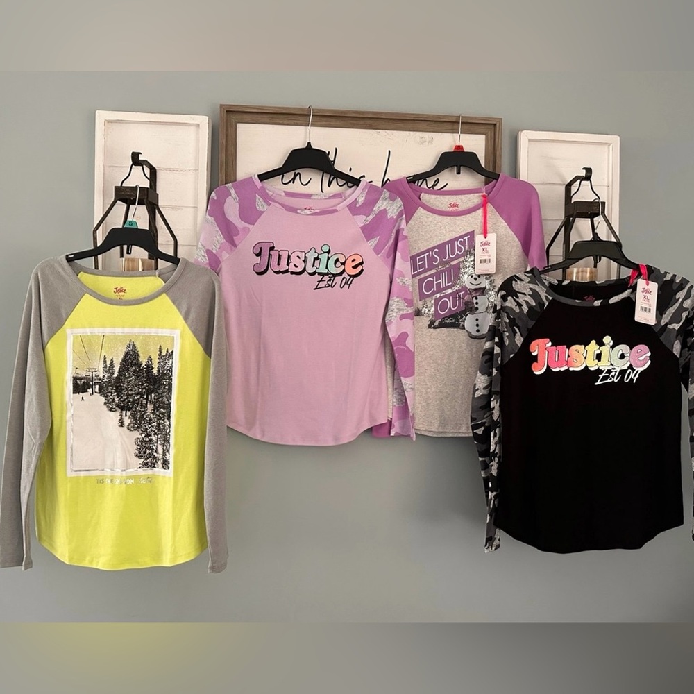 Girls 16/18 Justice shirt bundle